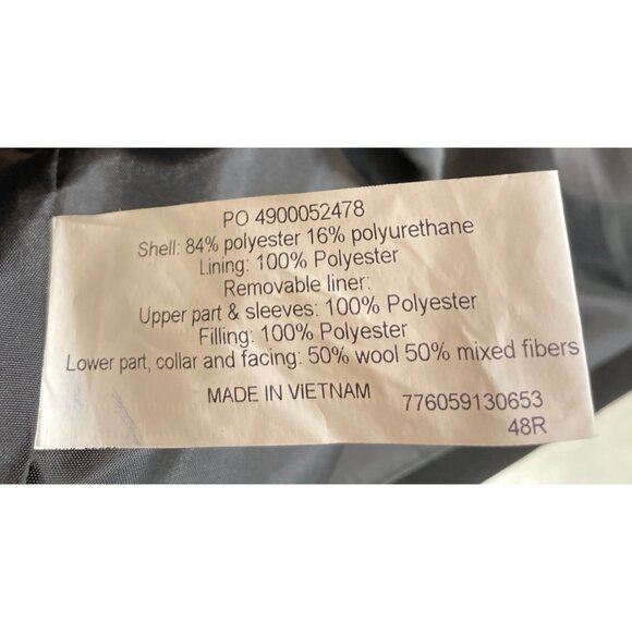 Chaps Microfiber Black Jacket With Removable Quilted Lining Men's Size 48R - Picture 9 of 9